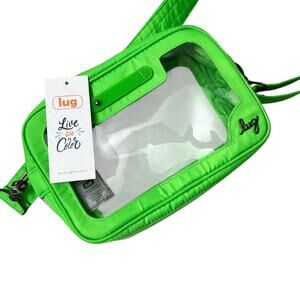 Lug Carriage Stadium Bag Lime Green See Thru Crossbody Adjustable Strap NWT